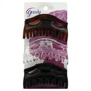 Goody Long Curved Claw Clip, 3 Pack