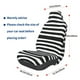 thumbnail image 3 of Fotbe Black And White Stripes Funda para Asiento de Auto con Estampado – Impermeable y Antisudor – Ajuste Universal, Lavable a Máquina, Antideslizante (1 Pieza), 3 of 5