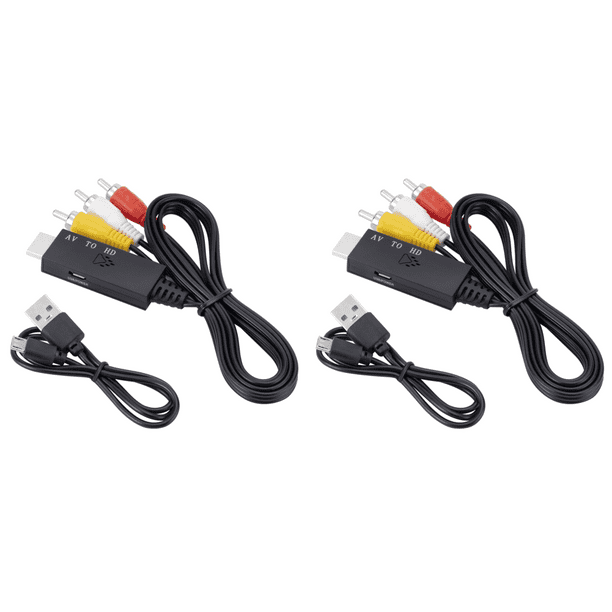 Cable adaptador HDMI compatible a RCA AV Cable convertidor de 1 m para cámara DVD TV LCD