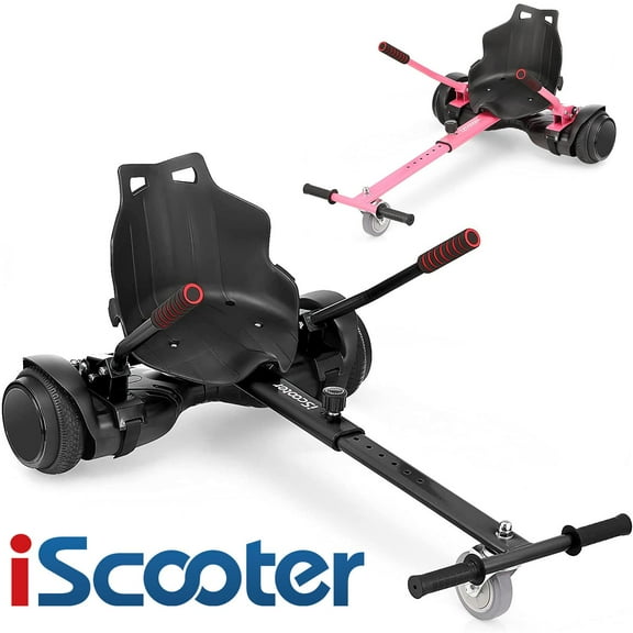iScooter Go Kart Attachment For Hoverboard,Hoverboard For Kids Cart Clearance,Adjustable Hover Cart For Adult-Black