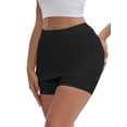thumbnail image 4 of INSPIRE CHIC Women's Anti Chafing Hip-Lifting Mid Rise Tummy Control Elastic No Show Slim Shorts Under Dress S Black, 4 of 5