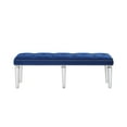 thumbnail image 3 of ACME Varian Bench, Blue Velvet & Mirrored, 3 of 3