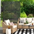 thumbnail image 7 of Metal Privacy Screen for Outdoor & Indoor Use, Free Standing Privacy Screen for Patio Garden Pool, 72" H x 47" W Decoative Privacy Panels, Weather Resistant, Easy Assembly (Black Parallel Line), 7 of 7
