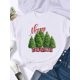 thumbnail image 1 of Camiseta con estampado de feliz navidad para mujer, ropa de vacaciones de los años 90, camisetas de año nuevo, camiseta gráfica, regalo de tendencia, 2025, 1 of 5