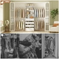 thumbnail image 4 of Aheaplus Closet System, 4-9Ft Closet Organizer with 4 Wooden Drawers, Wood Closet Organizer System with Tower, Walk-in Closet Organizer Wardrobe Clothes Rack with 4 Hanging Rods, Garment Rack, White, 4 of 8