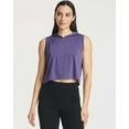 thumbnail image 2 of 3 Pack: Women's Dry-Fit Sleeveless Cropped Tank Top Hoodie - Athletic Crop Sweatshirt, 2 of 6