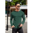 thumbnail image 3 of COOFANDY Long Sleeve Shirts for Men Thermal Underwear Slimming Crewneck Sweater Base Layers Knitted Pullover Fall Outfits, 3 of 6