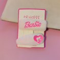 thumbnail image 1 of Horquilla para el pelo de conejo rosa con letras de diamantes de imitación Super Flash, 2 tarjetas, accesorios para el cabello con letras de Barbie, 1 of 4