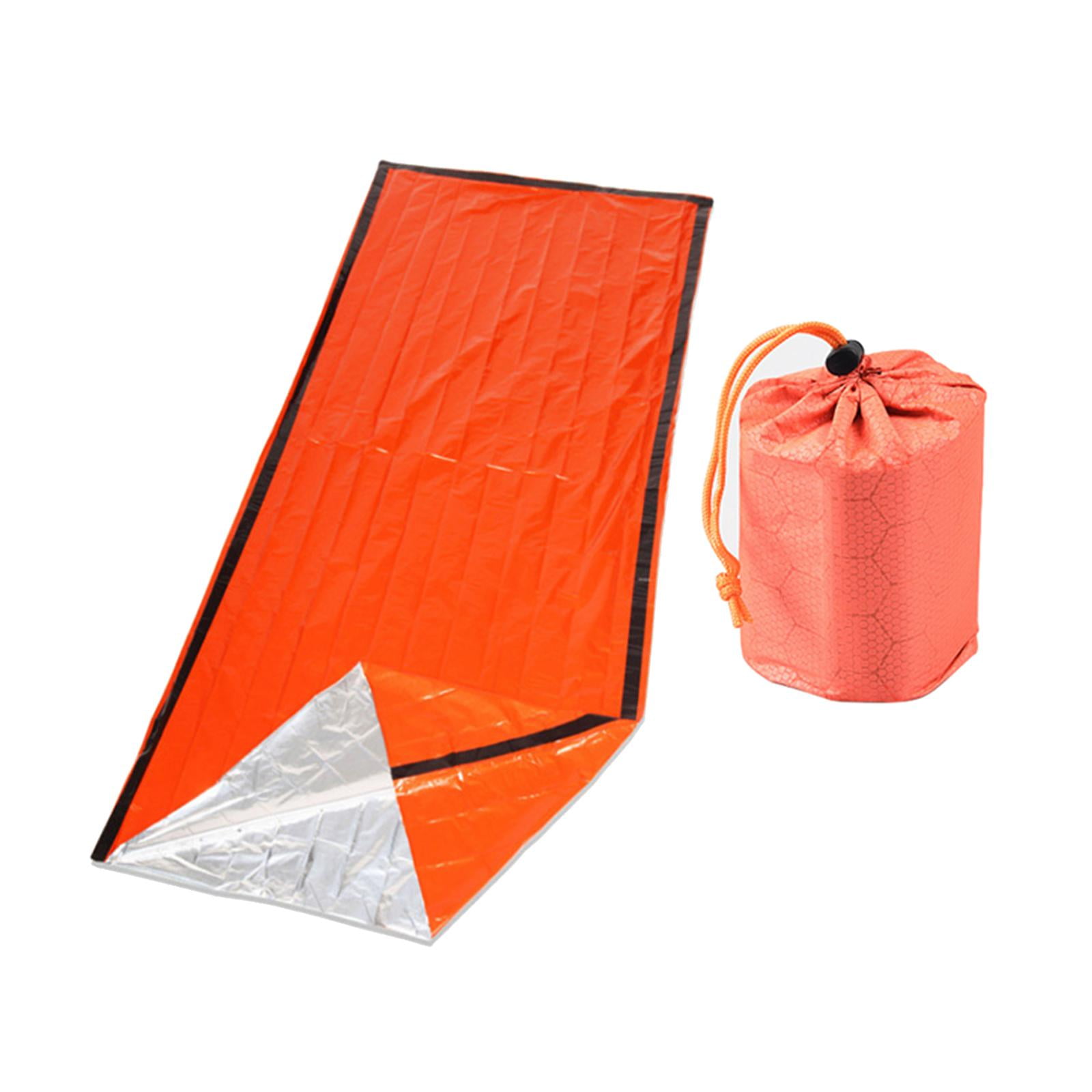 Orange Sleeping Bag Water Lightweight Thermal Bag Survival Blanket Portable Bags for Camping, Hiking, Activities - Orange, 200x90cm