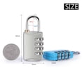 thumbnail image 2 of QUTETN Combination Lock Resettable 4 Digit Padlock Outdoor Waterproof Combo Lock for School Gym Locker Fence Gate Hasp Cabinet Toolbox Cases, 2 of 2