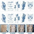 thumbnail image 3 of Los tatuajes duran 1-2 semanas, tatuaje temporal de 10 hojas, pegatinas de tatuaje para adultos, hombres, mujeres, niñas y niños, 3 of 5