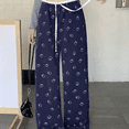 thumbnail image 5 of Pantalones anchos con estampado de Hello Kitty estilo americano, pantalones casuales holgados de cintura alta de otoño para mujer, pantalones rectos de tendencia de versión coreana, 5 of 5