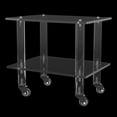thumbnail image 3 of TOOL1SHOoo 2-Tier Rolling Under Desk Printer Cart Machine Stand Storage Rack Freestanding Acrylic Printer Stand, 3 of 11