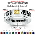 thumbnail image 6 of Custom Class Rings Fully Personalized Class Rings for Men Birthstone Rings 925 Sterling Silver Rings Gold Plated Class Rings Class Rings for Men High School Size 5-15 Graduation Rings for Men, 6 of 6