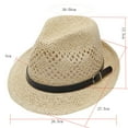 thumbnail image 2 of Clearance! Fdelink Sun Hat Sun UV Protection Hat Adult Unisex Summer Fashion Sunscreen Straw Cap Beach Casual Cowboy Hat White, 2 of 2