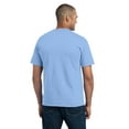 thumbnail image 2 of Port & Company Men's Cotton/Polyester T-Shirt with Pocket - Large - Light Blue, 2 of 2