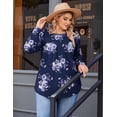 thumbnail image 3 of Zeagoo Womens Plus Size Tops Long Sleeve T-Shirts Crew Neck Flowy Tunic Fall Casual Loose Blouse, 3 of 5