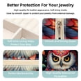 thumbnail image 3 of Owl Travel Portable Square Necklace Holder with Earring Holder, Display Case - Travel Organizer for Rings, Earrings, Necklaces, Bracelets - Suitable for Girls and Women, 3 of 6