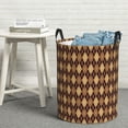 thumbnail image 6 of Balery Argyle of brown Pattern Round Laundry Basket with Handles Waterproof Freestanding Laundry Hamper for Clothes Toys in the Dorm and Family-Small, 6 of 6
