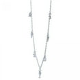 thumbnail image 2 of MDR Trading SS-NZ011 16 & 2 in. Silver with Small Spikes & White Cubic Zirconia Stones Necklace, 2 of 2