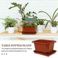 thumbnail image 6 of 2 Sets Square Vegetable Bowl Flowerpot Rectangular Plant Pots Indoor Plastic Windowsill Planters Bonsai Office, 6 of 6