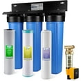 thumbnail image 1 of iSpring Système de Filtration d'Eau pour Toute la Maison avec Rinçage Automatique, Essorage vers le Bas, Filtre à Sédiments, Polyphosphate Anti-Tartre, GAC+KDF et Filtre à Blocs de Carbone, Détartrant et Filtre, WGB32B-KDS+WSP50ARB, 1 of 6