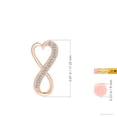 thumbnail image 3 of ANGARA Natural Pave-Set Diamond Infinity Heart Pendant in 14K Rose Gold for Women (Size-1.3mm| Color-K| Clarity-I3) | April Birthstone, Anniversary, Jewelry Gift for Women | Natural Diamond Necklace, 3 of 7