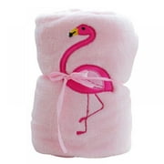 3.14" x 39.3"Ultra-Soft Flannel Throw Blanket Pink Flamingo Rolled Up Plush Air Conditioning Cover Nap Blanket - Well Gifts for Women Adults Girls and Kids