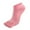 Pink, variant on Womens Low Cut Five Toe Socks Cotton Blend Breathable Soft Comfortable Invisible Liner Athletic