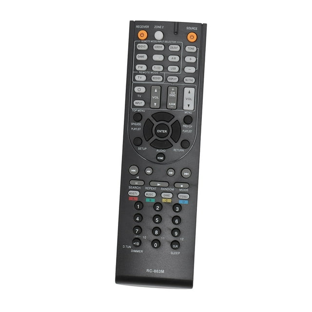 RC 863M Mando a distancia Reemplazo AV Receptor Remoto para RC 882M TX NR5010 TX SR445 RC 863M RC 865M