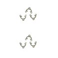 thumbnail image 1 of Guardoinrt Superbe Filigrane 3 Trous Connecteur Menuiser Bijoux Bricolage Résultats Blanc K 2Set, 1 of 6