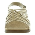 thumbnail image 2 of EASY STREET Womens Beige Woven Breathable Arch Support Mar Round Toe Wedge Leather Slingback Sandal 9 M, 2 of 3