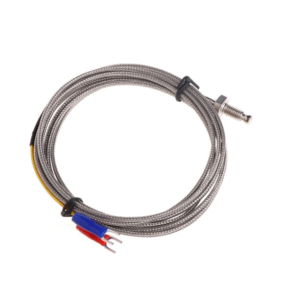 Milue J Type M6 Screw Probe Thermocouple Temperature Sensor with 2M Cable for Industry