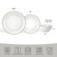 thumbnail image 6 of Famiware Eden Stoneware Dinnerware Sets, 12-Piece Dish Set, White Floral, 6 of 6