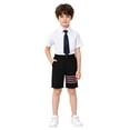 thumbnail image 6 of XEGLSBU School Shorts for Boys Lightweight Casual Dress Plaid Short Pants with Elastic Waist for Daily and Formal Occasions Black Size 8-9 Years, 6 of 6