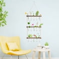 thumbnail image 4 of Planter Terrarium Suspendu avec Support de Jardinière en Bois, 4 of 8