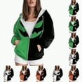 thumbnail image 5 of Godom Womens Zip Up Hoodies Oversized Sweatshirts Fall Fashion Outfits Casual Jackets Hallowee Hoodie 2025 Winter Clothes, 5 of 7