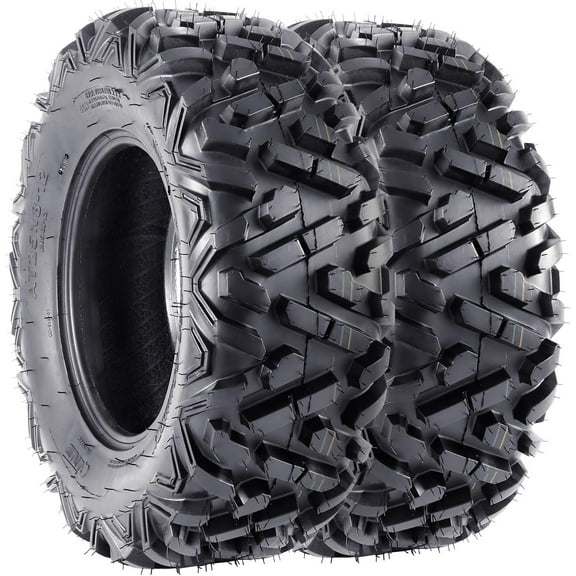 M optimized 2 Pack 25x8-12 6PR ATV Tires, 25x8x12 All Terrain ATV UTV Off-Road Tires, Tubeless
