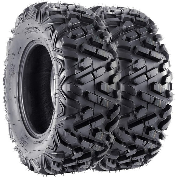 25x10-12 Set of 2 ATV/UTV Off-Road Trail Tires - 6 Ply Tubeless Tires, 15mm Tread Depth