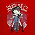 thumbnail image 5 of Wild Bobby Biker Betty Boop MC Motorcycle Club 1930 Betty Boop Women’s Standard V-Neck Tee, Red, Large, 5 of 5