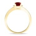 thumbnail image 2 of SZUL Women's Emerald Cut Garnet and Diamond Classic Band in 10K Yellow Gold, 2 of 5