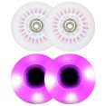 thumbnail image 1 of Uxcell Roues de Patin en Ligne Lumineuses 90A PU 80mm LED Clignotantes Roues en Ligne Roses 4 Pcs, 1 of 7