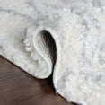 thumbnail image 6 of Boho Geometric Diamonds Plush Shag Indoor Area Rug, Grey/Cream, 4' x 6', 6 of 9