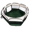 thumbnail image 1 of Portable Pet Playpen, 45" Pet Fence Puppy Kennel Crate Folding Exercise Playpen Tent for Dogs Cats, Green, 1 of 10