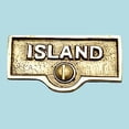 thumbnail image 2 of Switch Plate Tags ISLAND Name Signs Labels Lacquered Brass Traditional Engraved Wall Light Switch Cover Labels Renovators Supply, 2 of 2