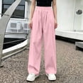 thumbnail image 5 of zbxnLI Kid's Straight Leg Pants Solid Color Elastic Waist Sports Pants Fashion Casual Comfy Trousers with Pockets, 5 of 6