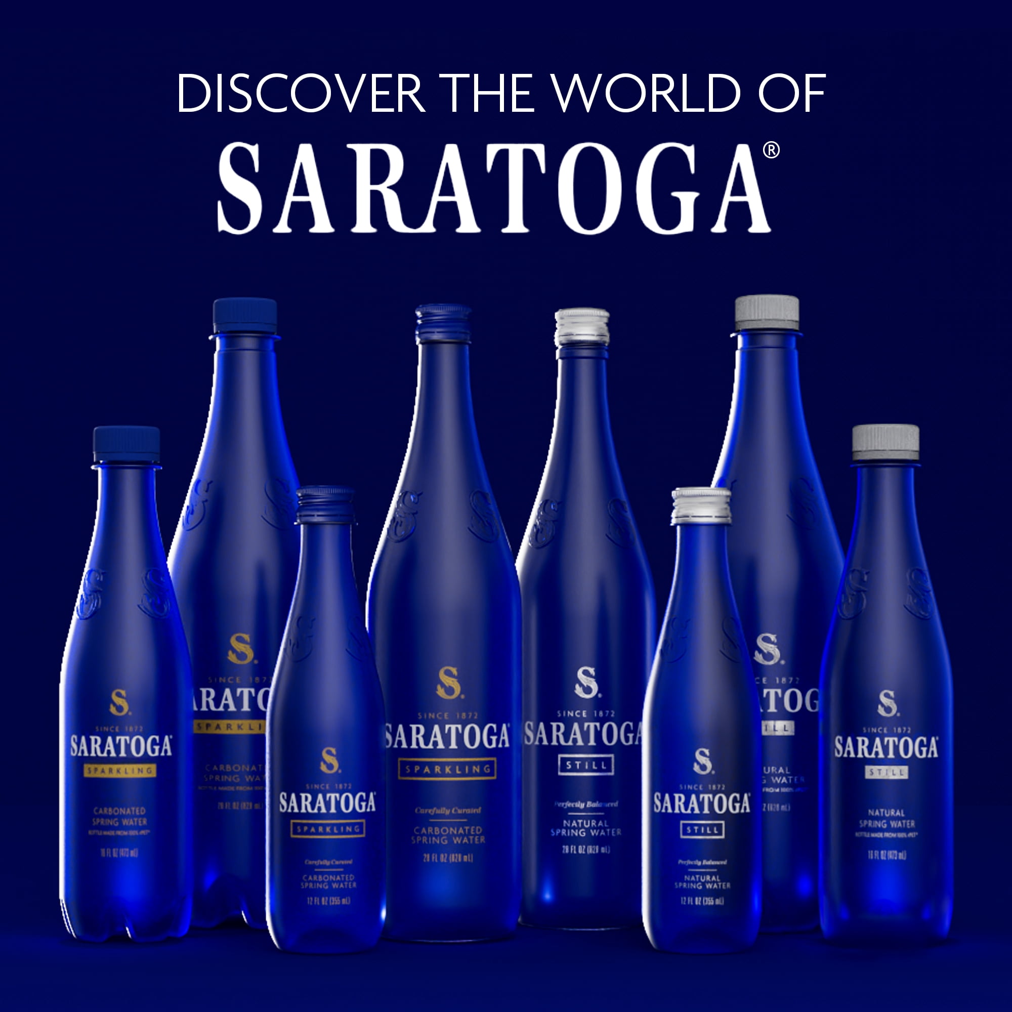 Saratoga Still Spring Water, 28 fl oz, Single Glass Bottle