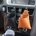 thumbnail image 3 of Kripyery Car Storage Bag with Hook Easy to Install Minimalistic Stable Anti-fall Interior Organizer Faux Leather Car Cell Phone Air Outlet Bag for Driver, 3 of 8