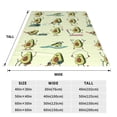 thumbnail image 5 of Bingfone Avocado For Exercise Print Flannel Fleece Blanket Throw Blanket For Bed,Sofa,Couch,Travel,Camping(80"X60"), 5 of 9