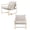 White, variant on EBQOSK Upholstered Hanging Armchair with Arm Pocket Metal Frame, Crushed Foam Cushions and Skin-Friendly Braid for Living Room and Bedroom Dark Gray